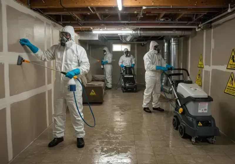 Basement Moisture Removal and Structural Drying process in Archer, FL